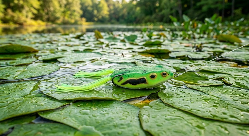 weedless-frog-lure-lily-pads-no-snag-fishing