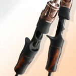 Solid Carbon Grip Fast Action Stream Bait Casting Rod_ring02