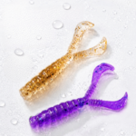 TPE Floating Twin Tail Curly Tail Worms - 45 Pcs_ring03