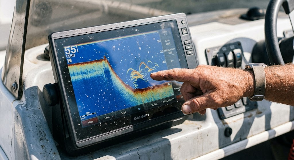 locating-crappie-on-fish-finder-sonar-summer